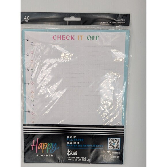 Happy Planner x Tania Garcia Check it Off Refill Paper Set of 2 - Picture 1 of 4
